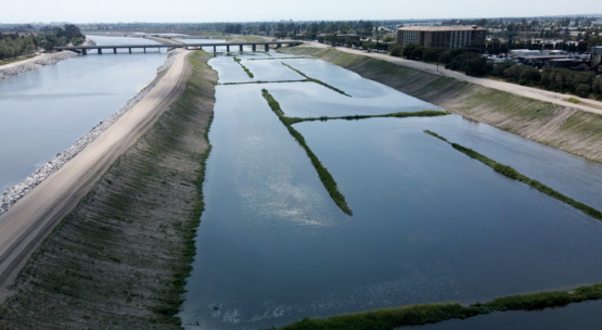 T and L levees in Santa Ana River