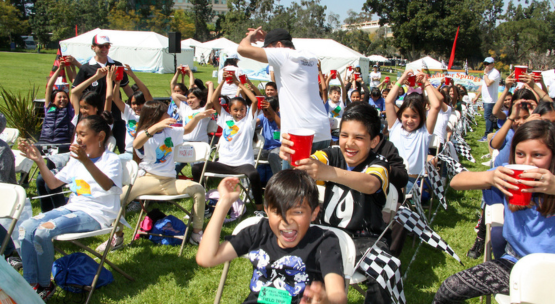 Students take part in an activity at the Children's Water Education Festival